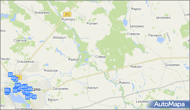 mapa Chełpa, Chełpa na mapie Targeo