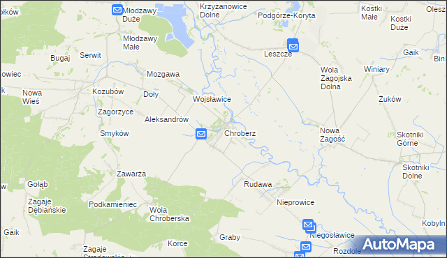 mapa Chroberz, Chroberz na mapie Targeo