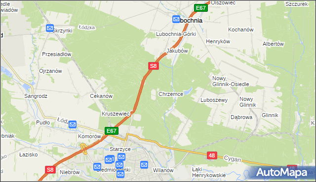 mapa Chrzemce, Chrzemce na mapie Targeo