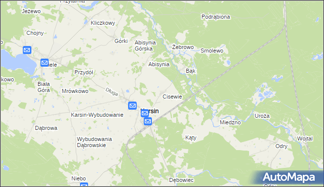 mapa Cisewie, Cisewie na mapie Targeo