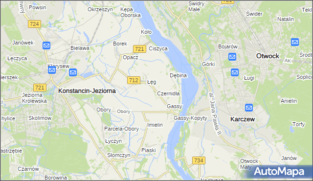 mapa Czernidła, Czernidła na mapie Targeo