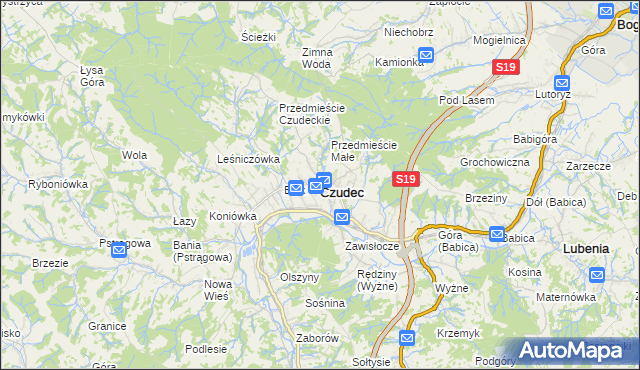 mapa Czudec, Czudec na mapie Targeo