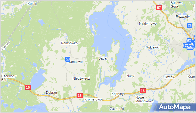 mapa Dadaj, Dadaj na mapie Targeo