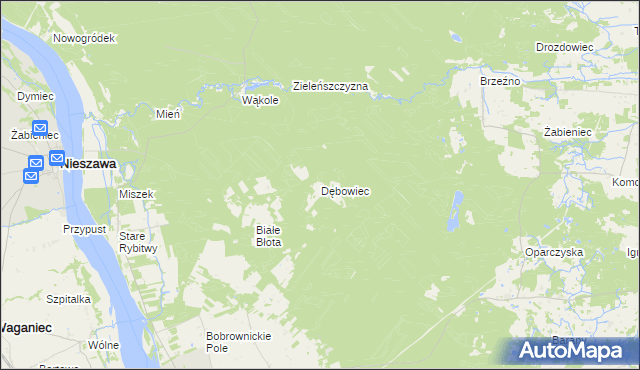 mapa Dębowiec gmina Bobrowniki, Dębowiec gmina Bobrowniki na mapie Targeo
