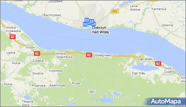 mapa Dobiegniewo, Dobiegniewo na mapie Targeo