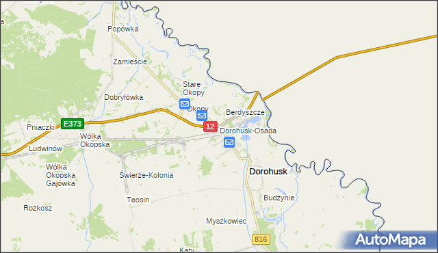 mapa Dorohusk-Osada, Dorohusk-Osada na mapie Targeo