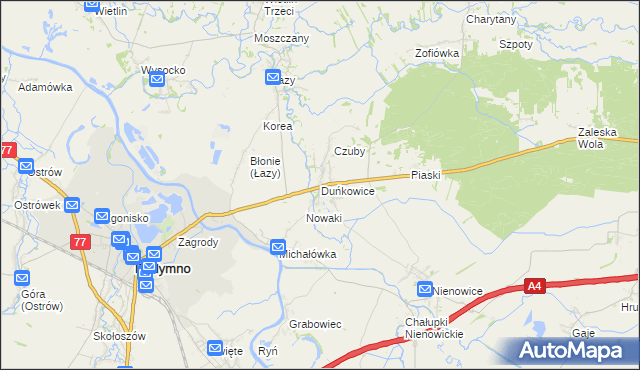 mapa Duńkowice, Duńkowice na mapie Targeo