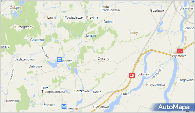 mapa Duszno, Duszno na mapie Targeo