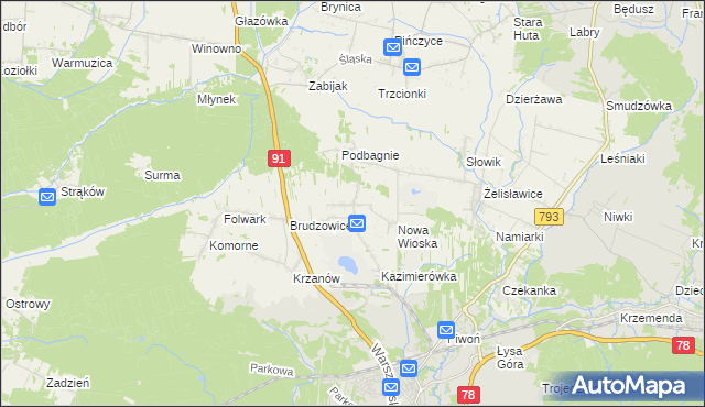 mapa Dziewki, Dziewki na mapie Targeo