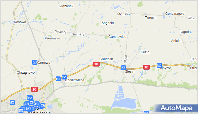 mapa Gabrielin, Gabrielin na mapie Targeo