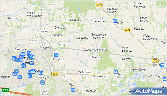 mapa Gajewniki-Kolonia, Gajewniki-Kolonia na mapie Targeo