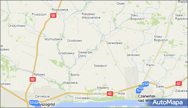 mapa Gawarzec Górny, Gawarzec Górny na mapie Targeo