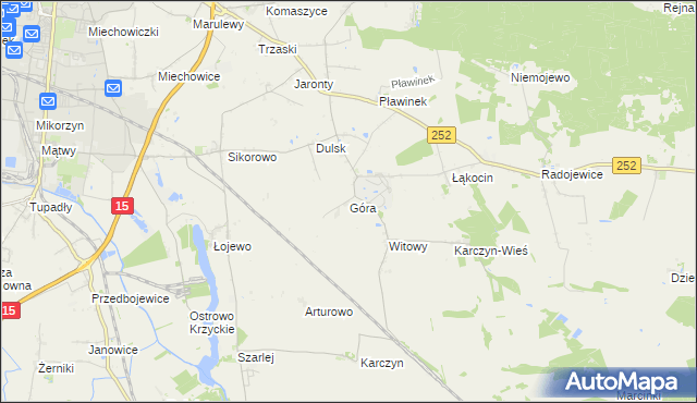 mapa Góra gmina Inowrocław, Góra gmina Inowrocław na mapie Targeo