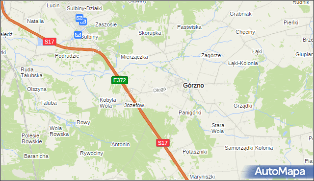 mapa Górzno-Kolonia, Górzno-Kolonia na mapie Targeo