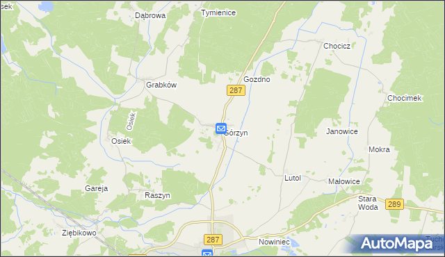 mapa Górzyn gmina Lubsko, Górzyn gmina Lubsko na mapie Targeo