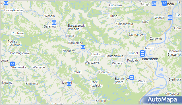 mapa Hłudno, Hłudno na mapie Targeo