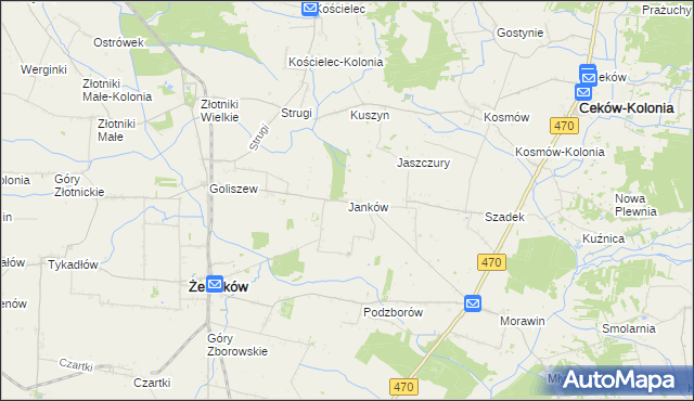 mapa Janków gmina Żelazków, Janków gmina Żelazków na mapie Targeo