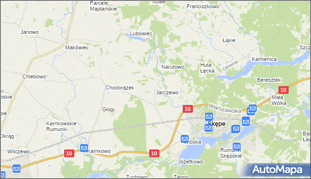 mapa Jarczewo, Jarczewo na mapie Targeo