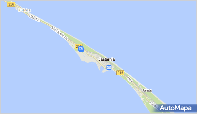 mapa Jastarnia, Jastarnia na mapie Targeo