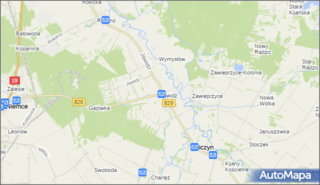 mapa Jawidz, Jawidz na mapie Targeo