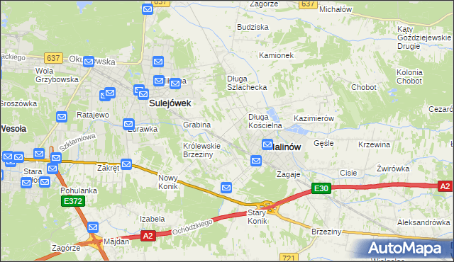 mapa Józefin gmina Halinów, Józefin gmina Halinów na mapie Targeo