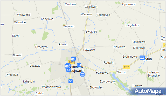 mapa Kaczewo, Kaczewo na mapie Targeo