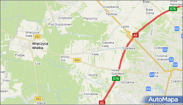 mapa Kalej, Kalej na mapie Targeo
