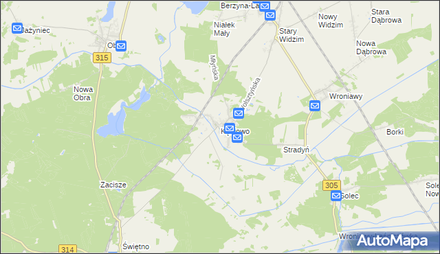 mapa Kębłowo gmina Wolsztyn, Kębłowo gmina Wolsztyn na mapie Targeo