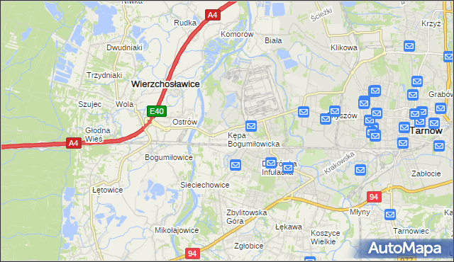 mapa Kępa Bogumiłowicka, Kępa Bogumiłowicka na mapie Targeo