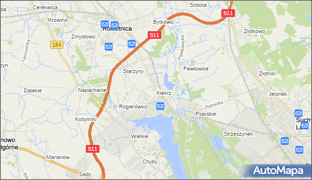 mapa Kiekrz, Kiekrz na mapie Targeo
