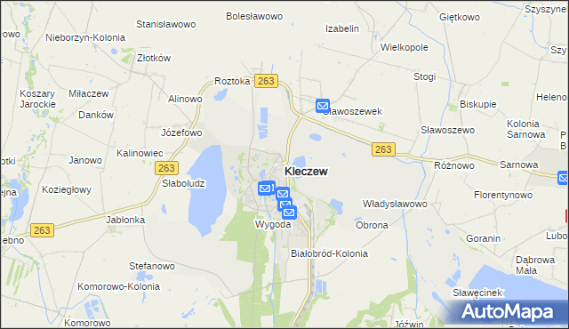 mapa Kleczew, Kleczew na mapie Targeo