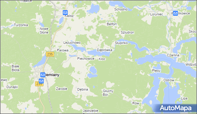 mapa Kloc, Kloc na mapie Targeo