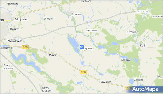 mapa Korytowo gmina Choszczno, Korytowo gmina Choszczno na mapie Targeo
