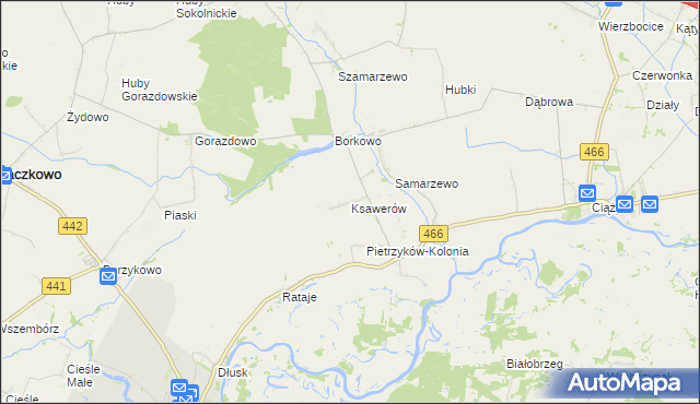 mapa Ksawerów gmina Pyzdry, Ksawerów gmina Pyzdry na mapie Targeo