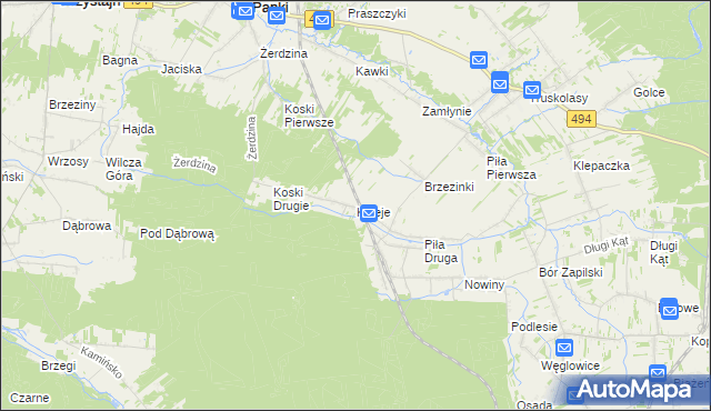 mapa Kuleje, Kuleje na mapie Targeo