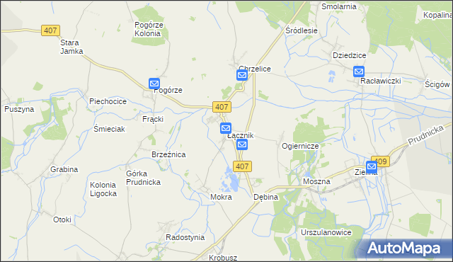 mapa Łącznik, Łącznik na mapie Targeo