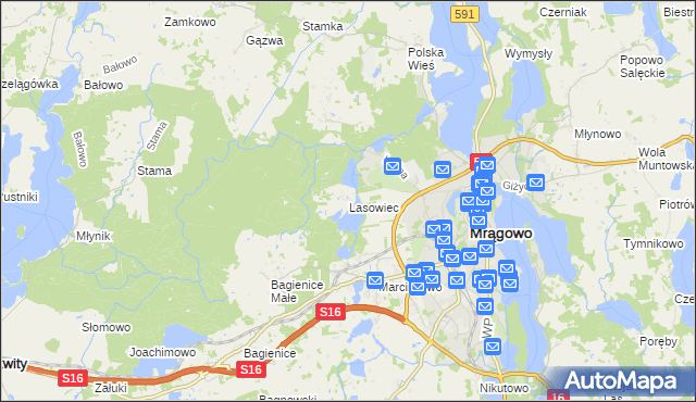 mapa Lasowiec, Lasowiec na mapie Targeo