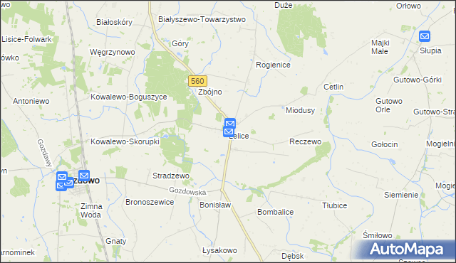 mapa Lelice, Lelice na mapie Targeo