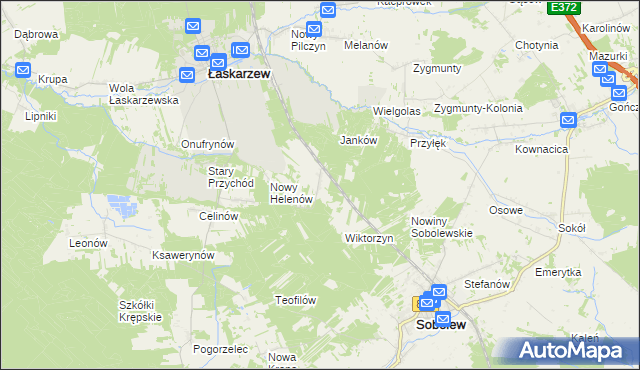 mapa Leokadia, Leokadia na mapie Targeo