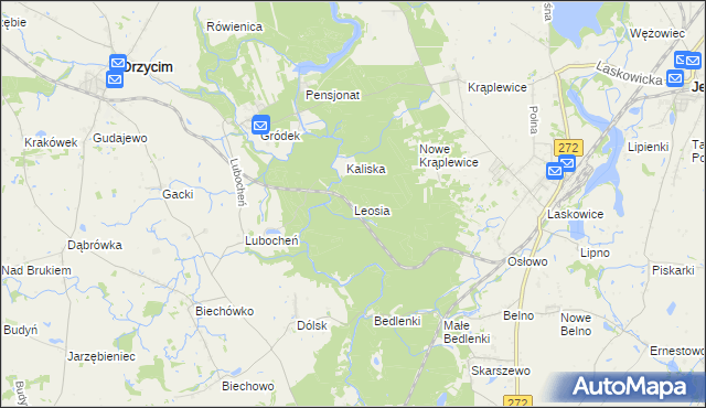 mapa Leosia, Leosia na mapie Targeo