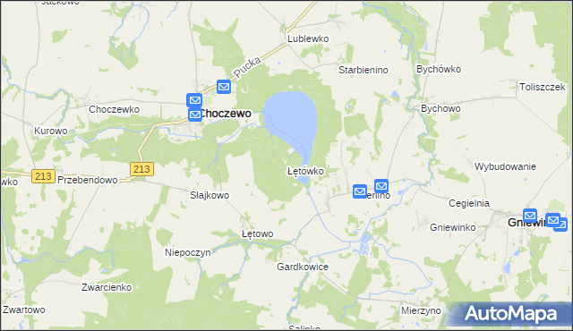 mapa Łętówko, Łętówko na mapie Targeo