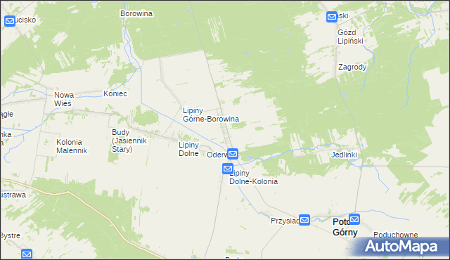 mapa Lipiny Górne-Lewki, Lipiny Górne-Lewki na mapie Targeo