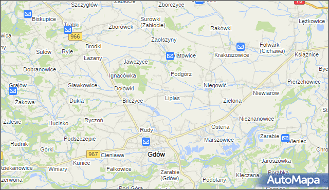 mapa Liplas, Liplas na mapie Targeo