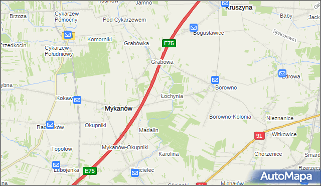 mapa Łochynia, Łochynia na mapie Targeo
