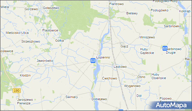 mapa Łopienno, Łopienno na mapie Targeo