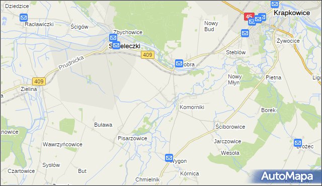 mapa Łowkowice gmina Strzeleczki, Łowkowice gmina Strzeleczki na mapie Targeo