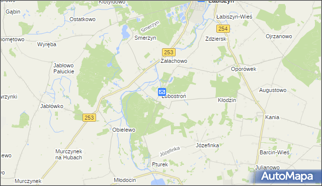 mapa Lubostroń, Lubostroń na mapie Targeo