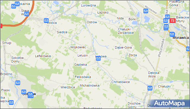 mapa Łukowa gmina Chęciny, Łukowa gmina Chęciny na mapie Targeo