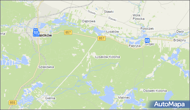 mapa Łysaków-Kolonia, Łysaków-Kolonia na mapie Targeo