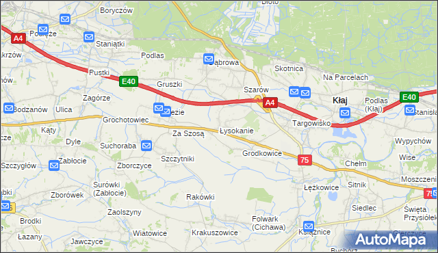 mapa Łysokanie, Łysokanie na mapie Targeo